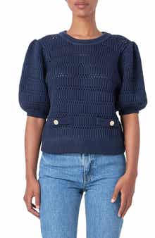 Puff Sleeve Knit Top