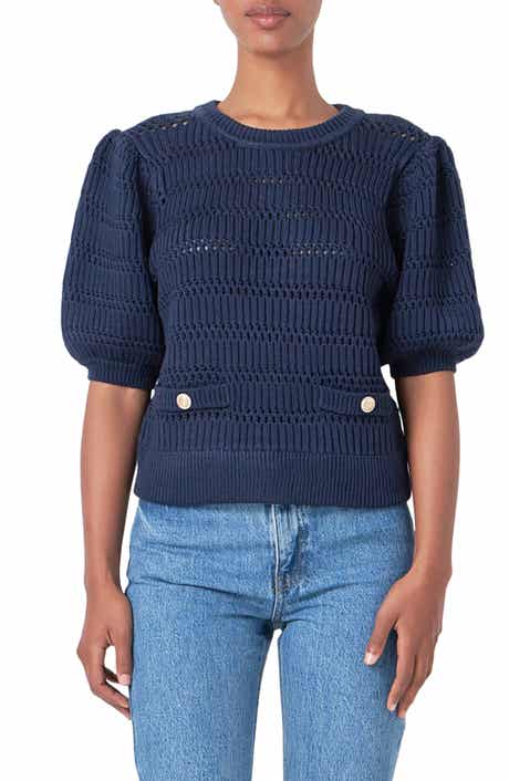Puff Sleeve Knit Top
