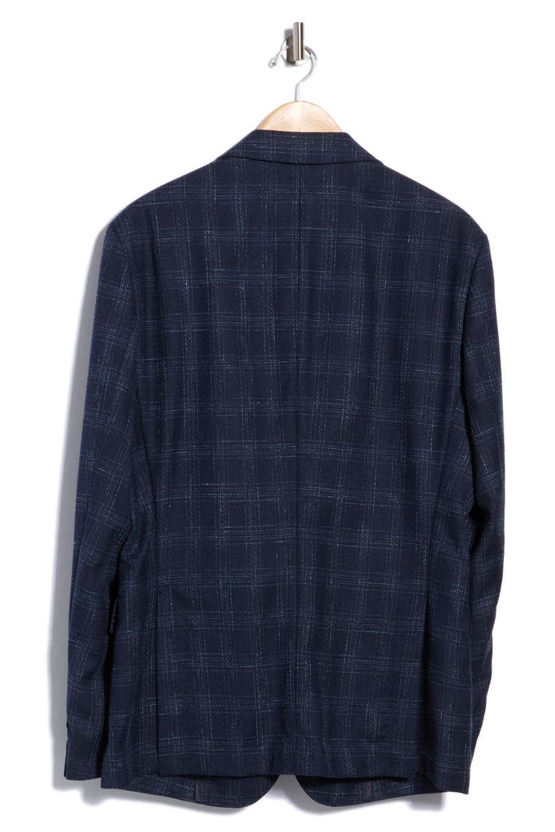 Hutson Plaid Sport Coat, Alternate, color, DARK BLUE