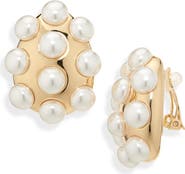 Carolina Herrera Faux Pearl Studded Stud Earrings