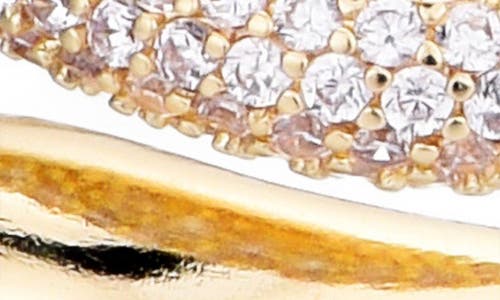 Adornia Pavé Cz Bypass Curved Band Ring In Gold