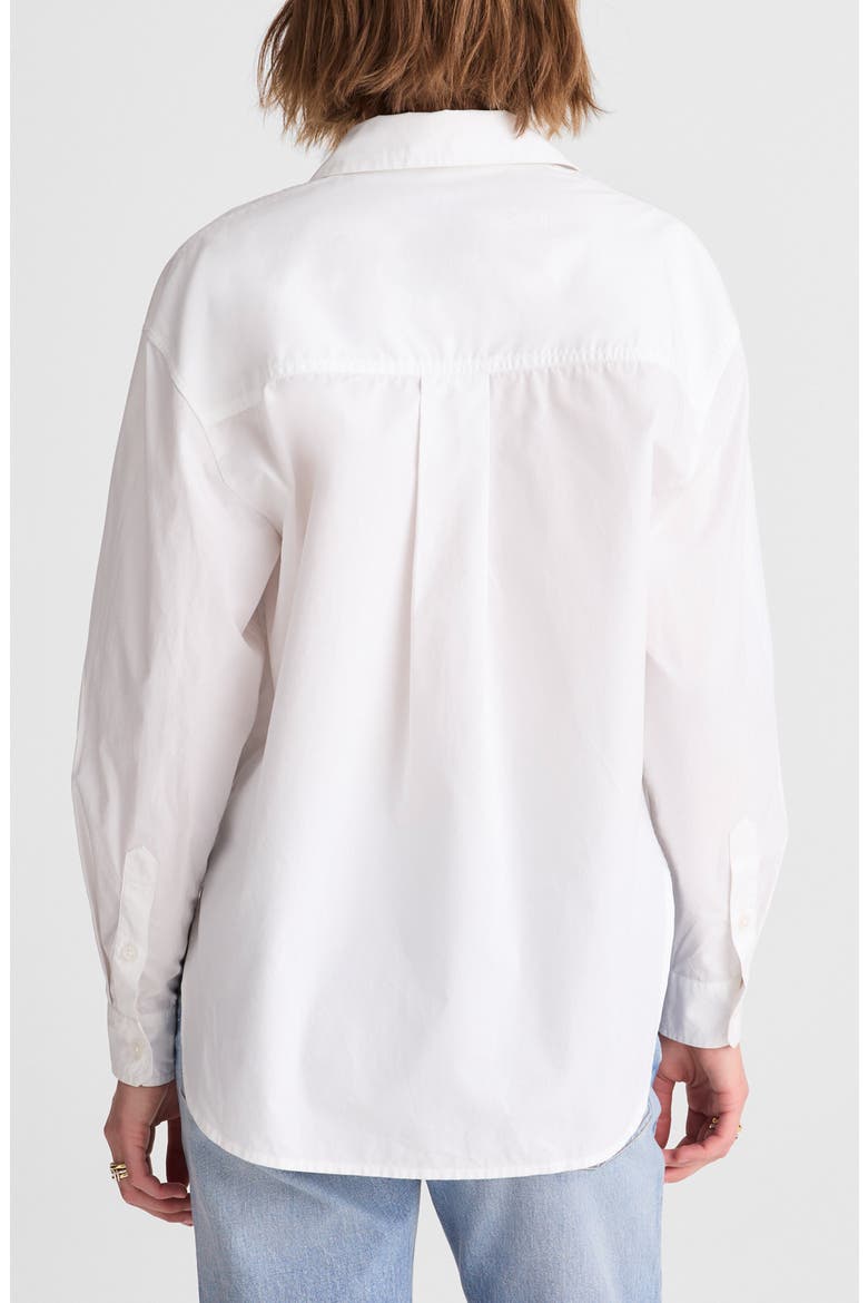 The Easy Poplin Button-Up Shirt, Alternate, color, WHITE