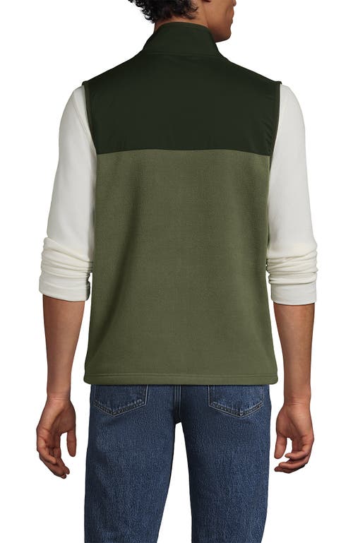 Lands' End Anyweather Raindefense Fleece Vest In Green