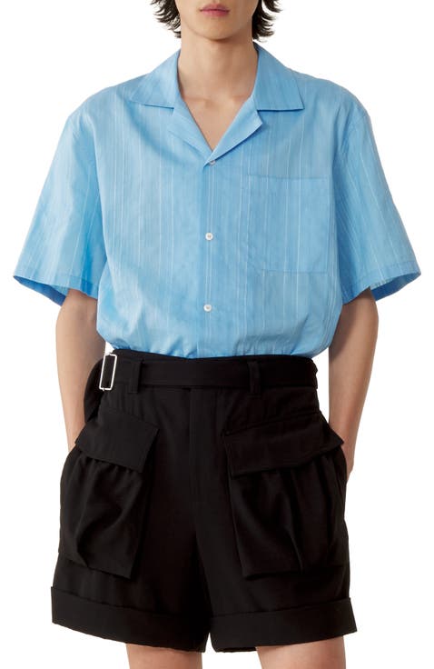 Textured Shirt In Cotton And Silk