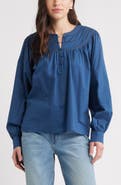 Caslon® Cotton Voile Popover Top