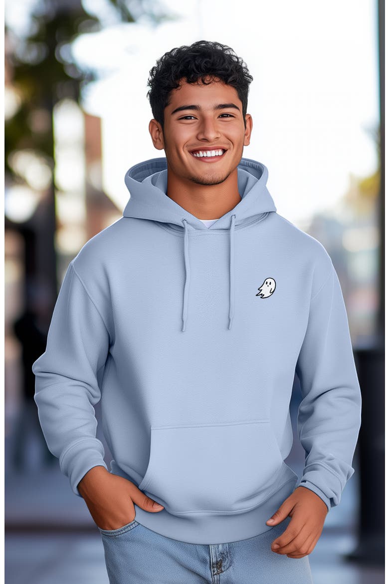 Ghost Fleece Hoodie, Alternate, color, Light Blue