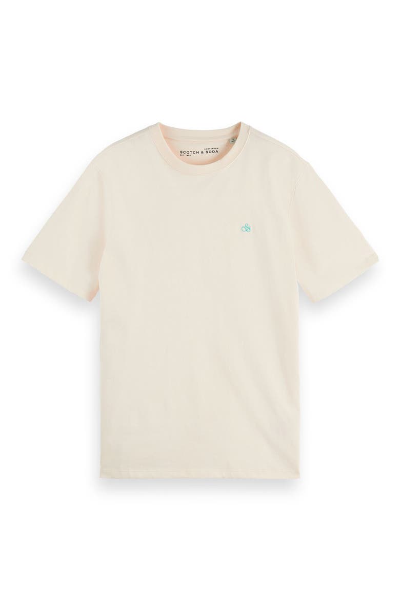 Embroidered Logo Organic Cotton Graphic T-Shirt, Alternate, color, EGGNOG