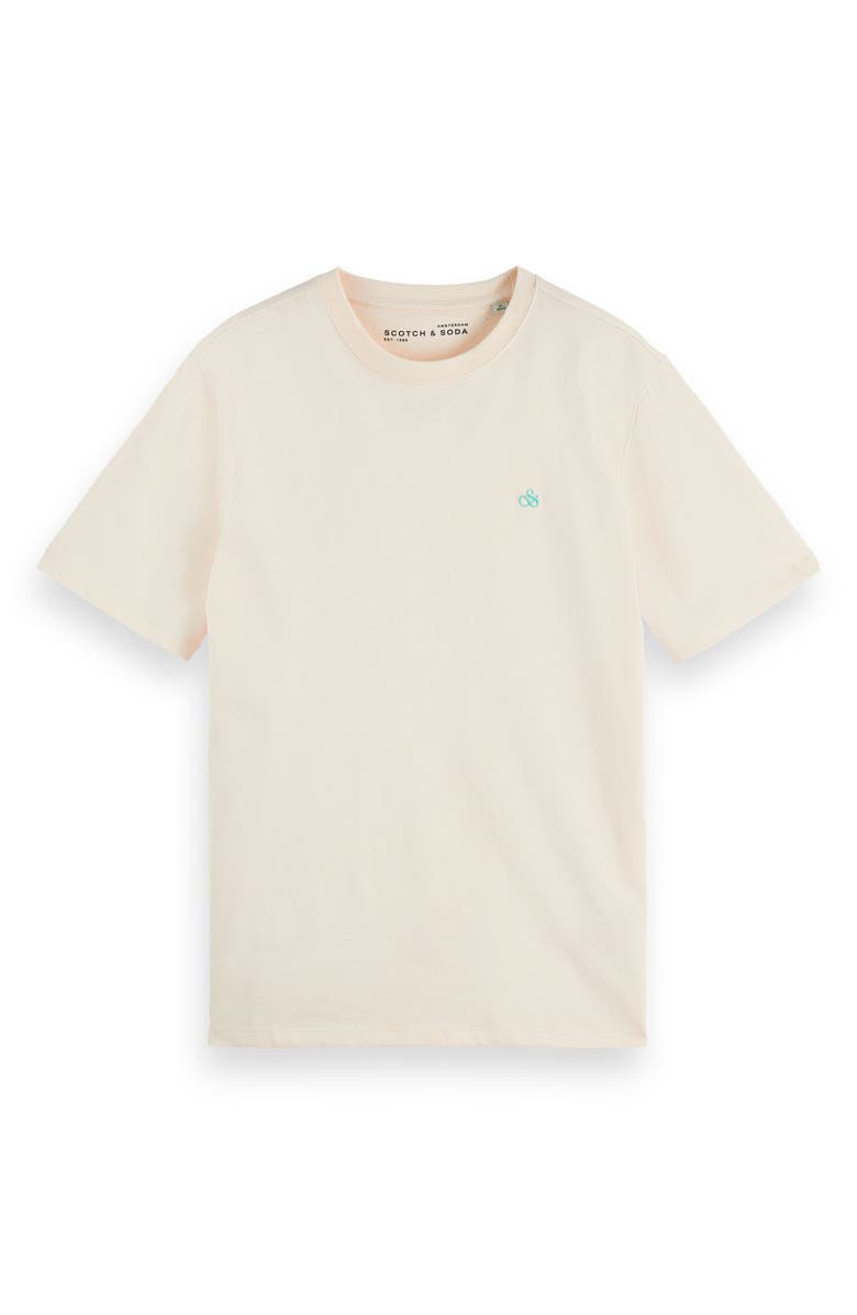 Scotch & Soda Embroidered Logo Organic Cotton Graphic T-Shirt, Alternate, color, Eggnog