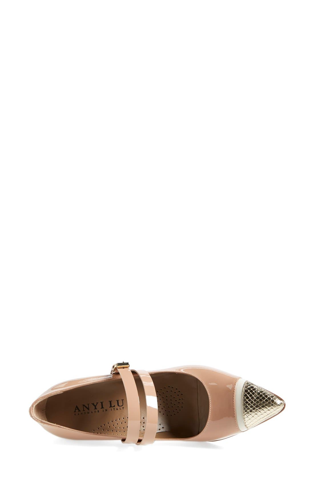 'Stefania' Pump, Alternate, color, PLATINUM PITONE BISQUE