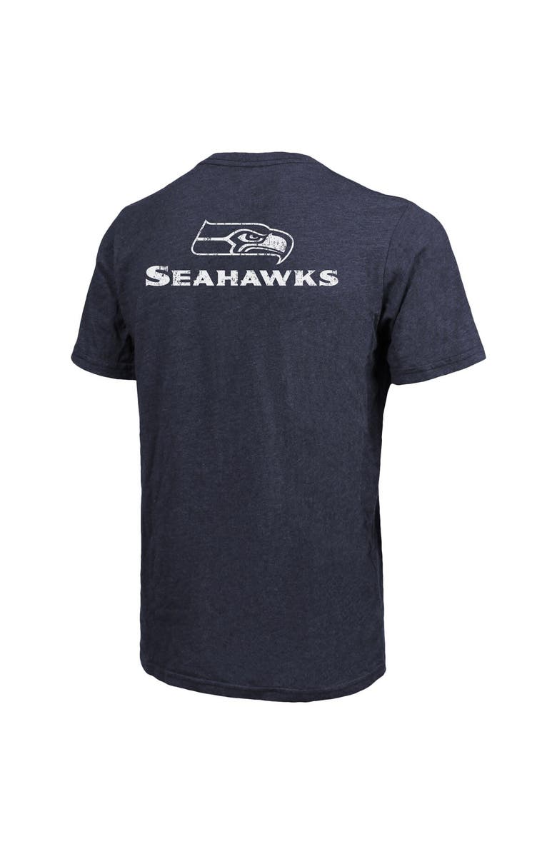 Majestic Threads Seattle Seahawks Majestic Threads Tri-Blend Pocket T-Shirt - College Navy, Alternate, color, Navy