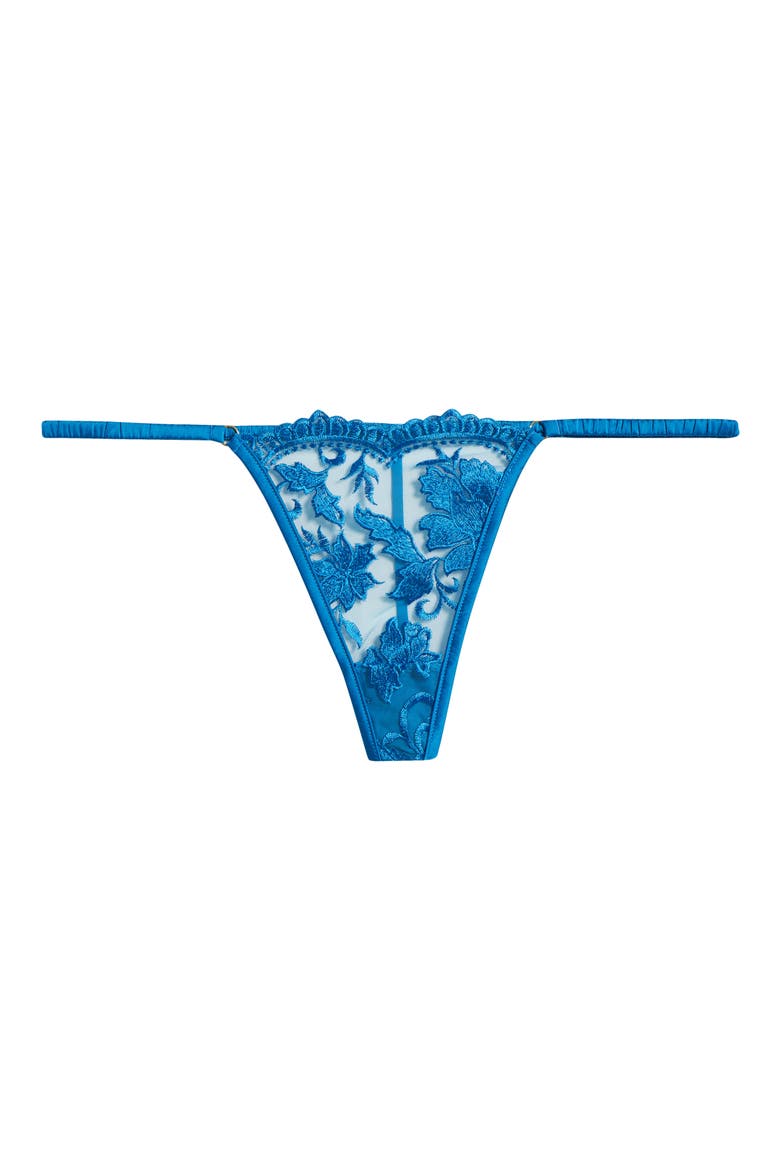 Embroidered G-String, Alternate, color, BLUE
