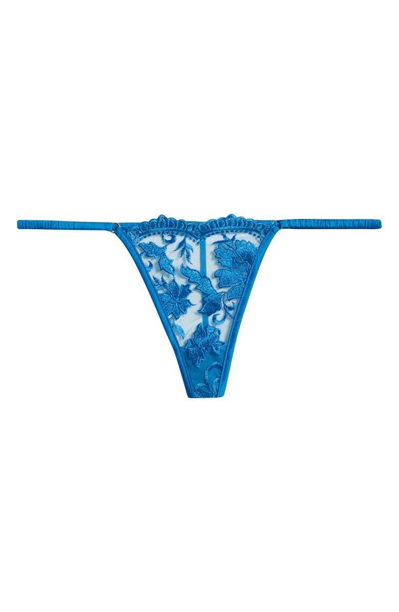 KILO BRAVA Embroidered G-String, Alternate, color, Blue