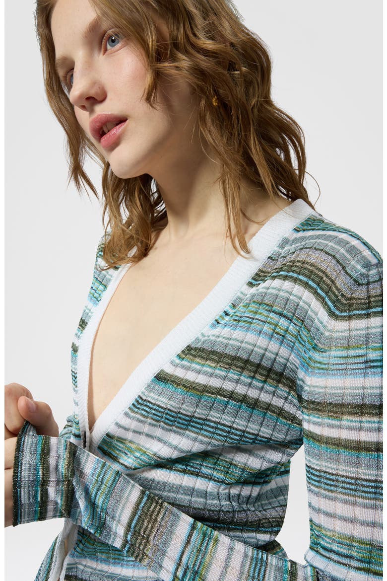 Mixed Stripe Rib Cardigan, Alternate, color, S72R4