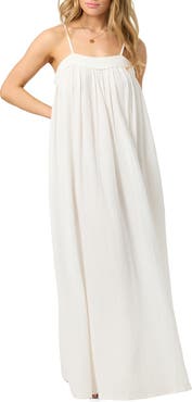 O'Neill Sai Saltwater Solids Cover-Up Cotton Maxi Dress