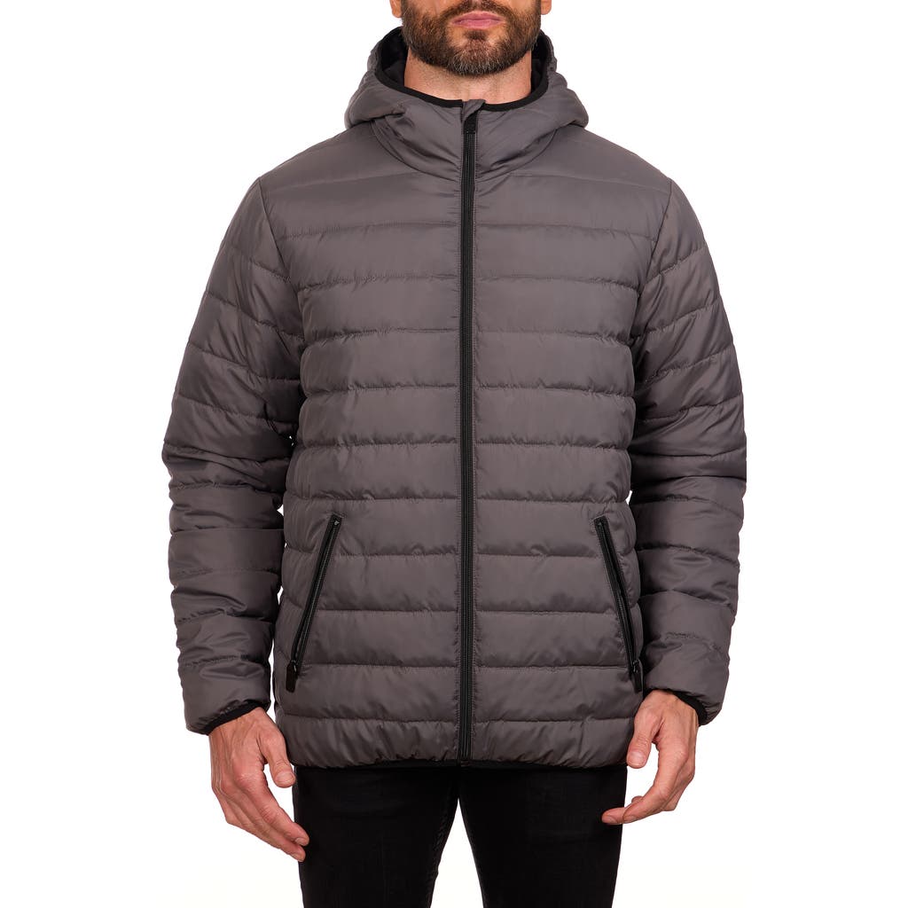 Perry Ellis Packable Puffer Jacket In Brown