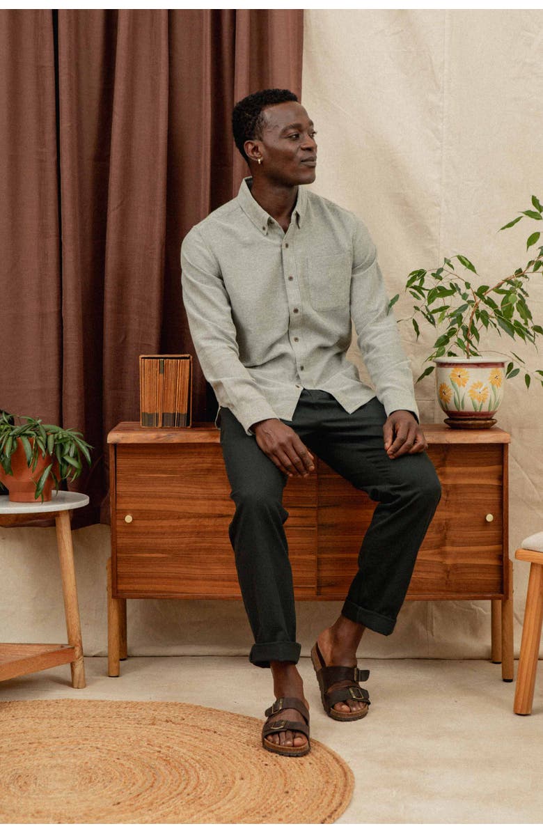 Bridge & Burn Sutton Slim Shirt, Alternate, color, Olive Twill