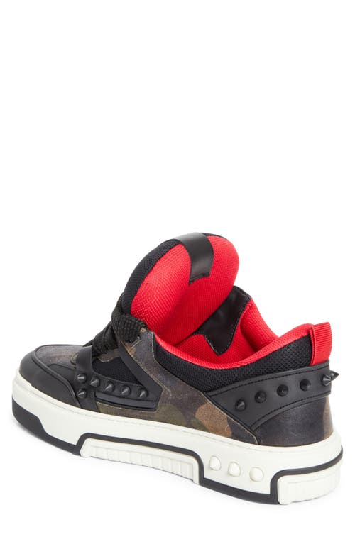 Christian Louboutin Astroskate Mixed Media Sneaker In Black