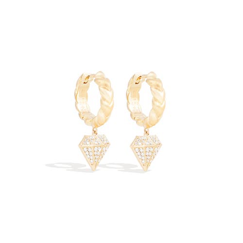 Campbell + Charlotte Juju Diamond Charm Huggie