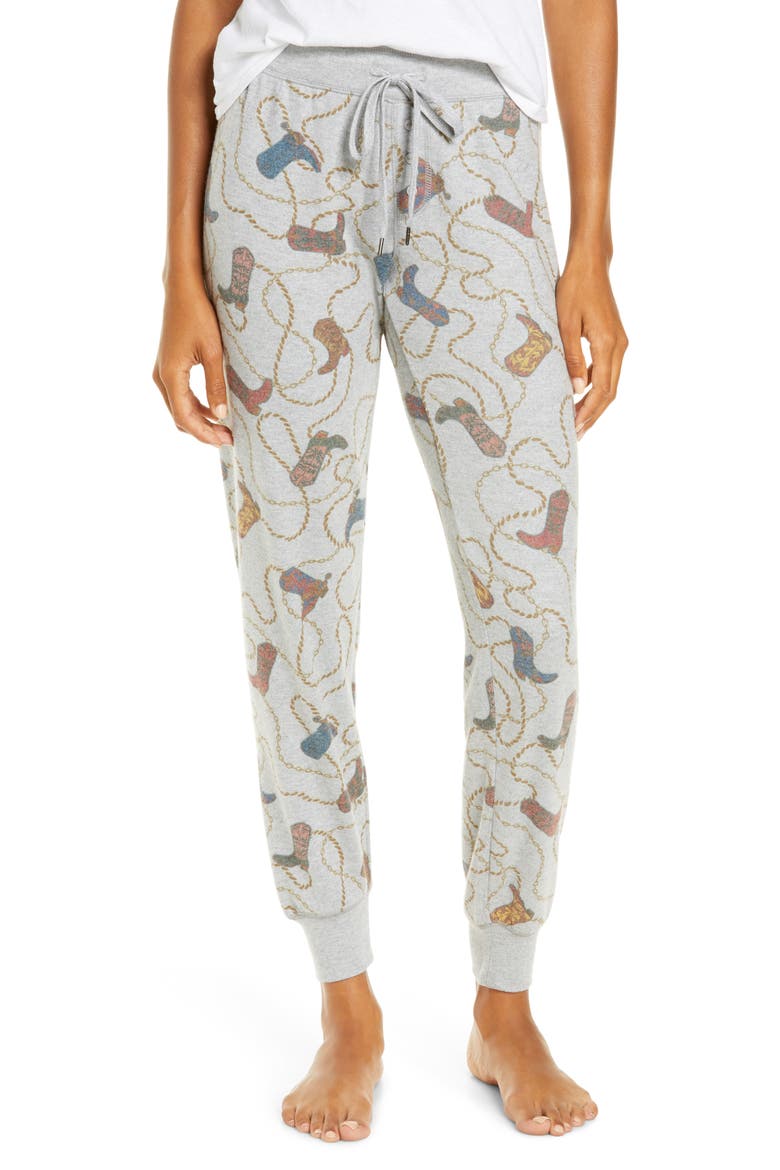 Western Jam Pajama Pants, Main, color, HEATHER GREY