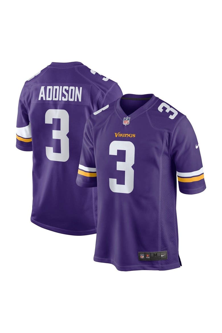 Men's Nike Jordan Addison Purple Minnesota Vikings 2023 NFL Draft First Round Pick Game Jersey, Alternate, color, Purple