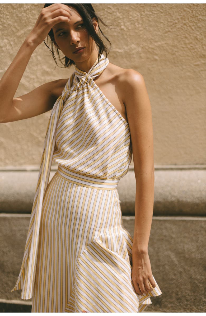 Valentina Gordon Cloud Top, Alternate, color, White And Yellow Stripes