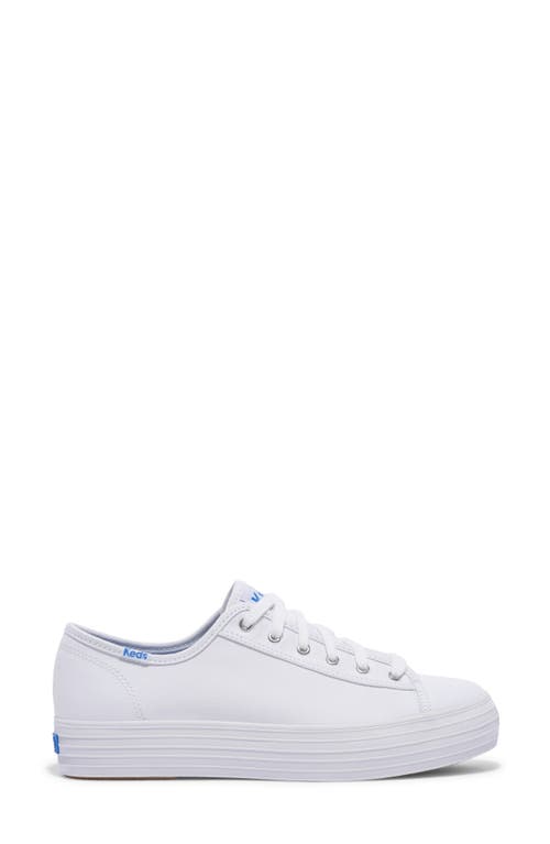 Keds Triple Kick Platform Sneaker In White Canvas