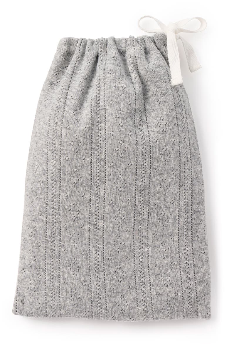 Cotton Pointelle Top, Pants, Hat & Bag Gift Set, Alternate, color, GREY