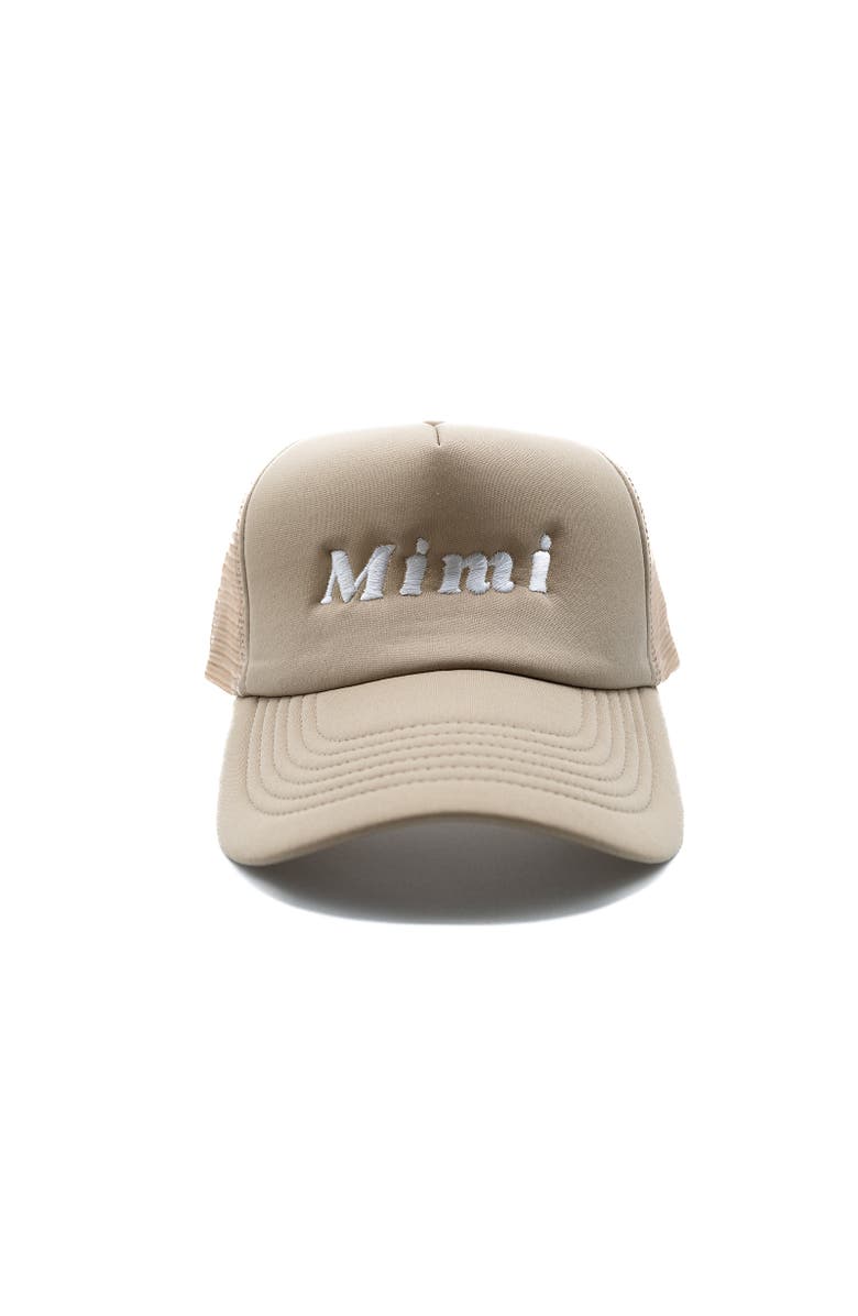 Rey To Z Mimi Foam Trucker Hat, Main, color, Khaki