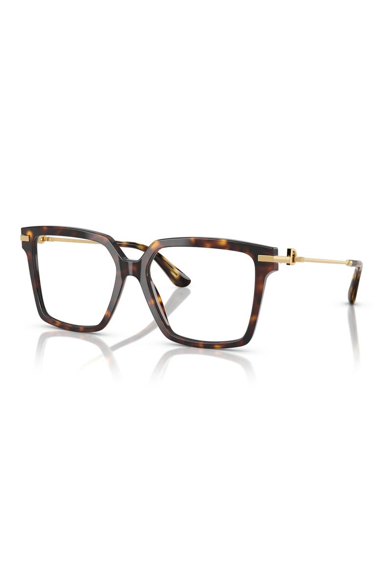 54mm Square Optical Glasses, Alternate, color, BLACK HAVANA