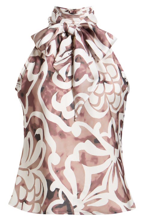 Pleated Mock Neck Top