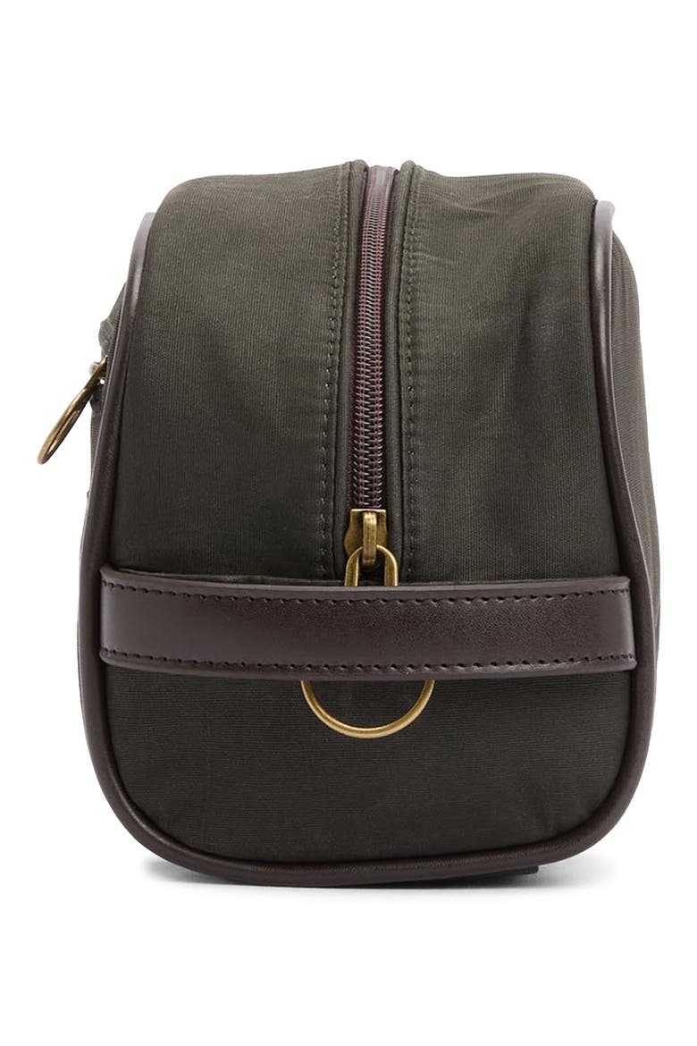 Waxed Cotton Wash Bag, Alternate, color, OLIVE/BEACON