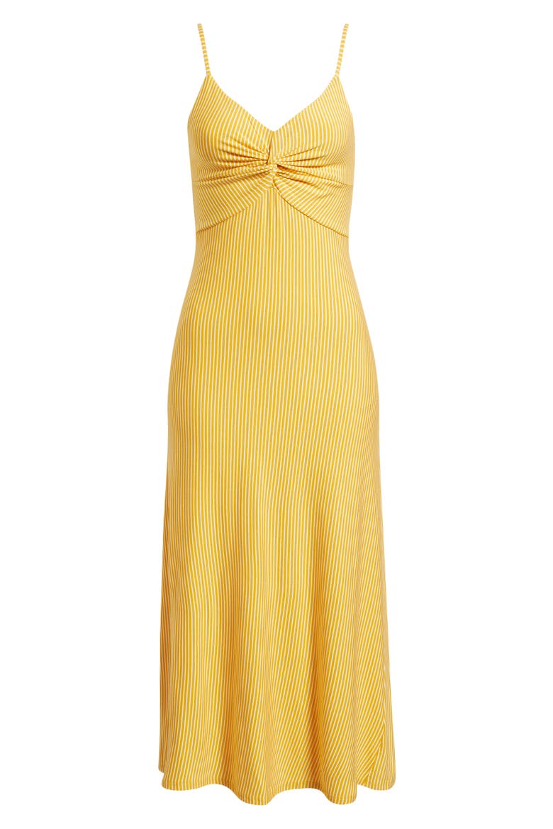 Strappy Twist Midi Dress, Alternate, color, YELLOW
