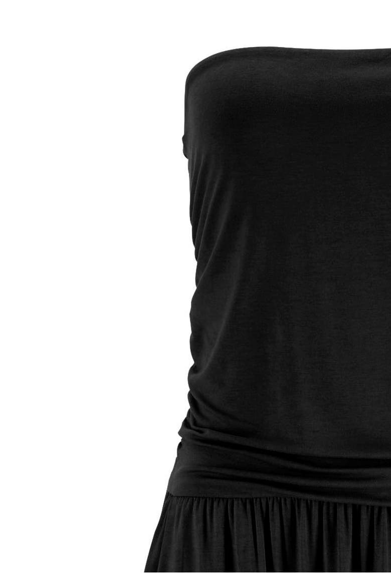 Bandeau Maxi Dress, Alternate, color, Black