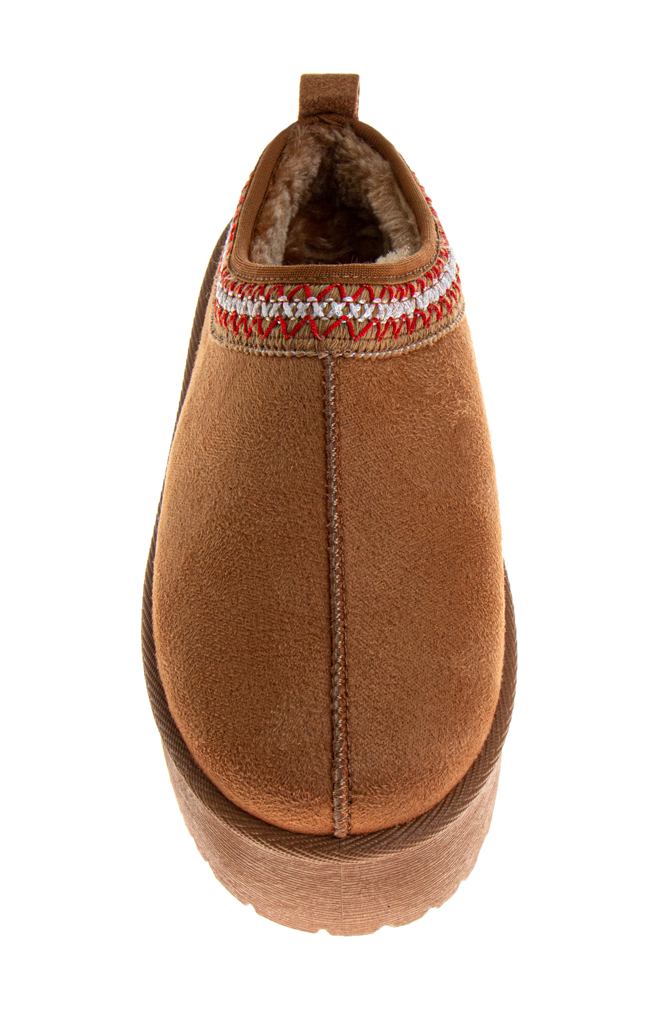 JOSMO Avalanche Faux Fur Lined Platfrom Clog Slipper, Alternate, color, Chestnut