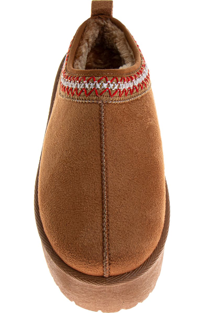 JOSMO Avalanche Faux Fur Lined Platfrom Clog Slipper, Alternate, color, Chestnut