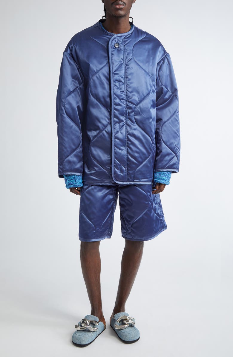 JW Anderson Quilted Duchesse Satin Shorts, Alternate, color,