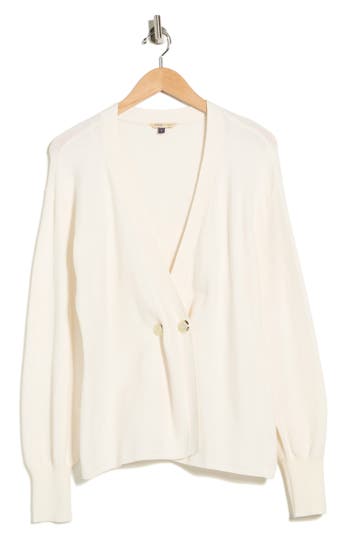Nydj Knit Wrap Cardigan In White