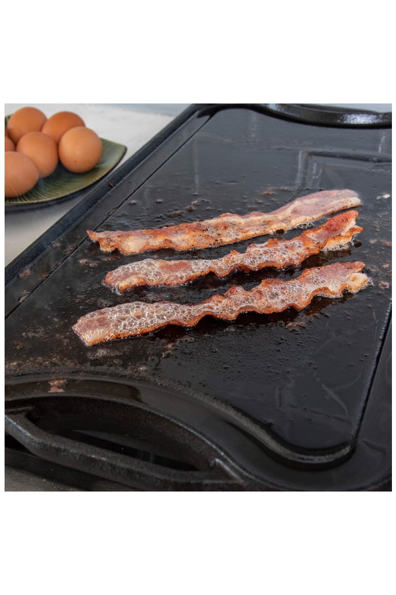 20-Inch Cast Iron Double Burner Reversible Griddle & Grill, Alternate, color, GREYDNU