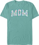 Minnie Mouse Men's Minnie Mouse Mom Collegiate Pastel Flowers  Graphic T-Shirt