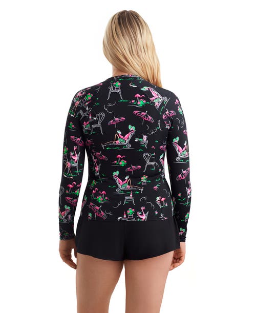 Shapesolver Sport Long Sleeve Full Zip Chlorine Resistant Sunshirt