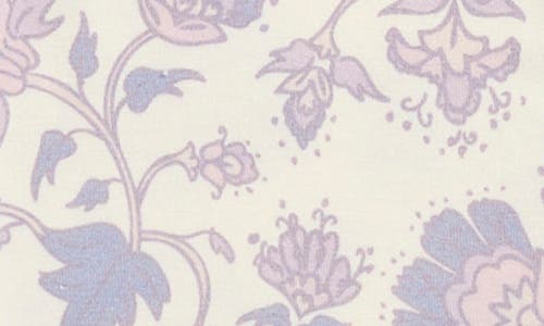 Toby Ditsy Floral Print Footie, Bow & Teether Set In Purple