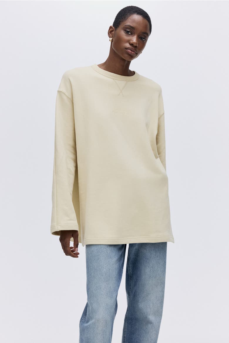 Text-motif Sweatshirt, Alternate, color, Light yellow/Atelier