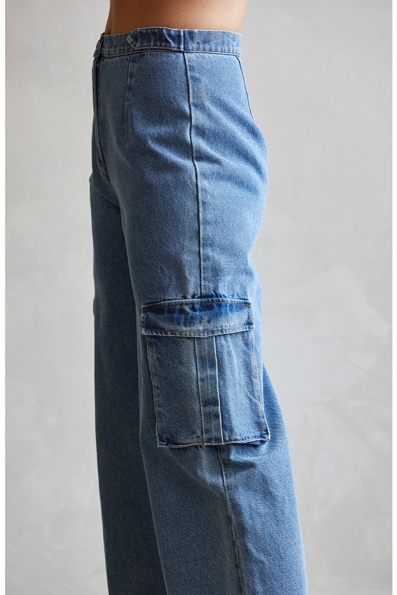 Denim Cargo Pants, Alternate, color, Denim Blue
