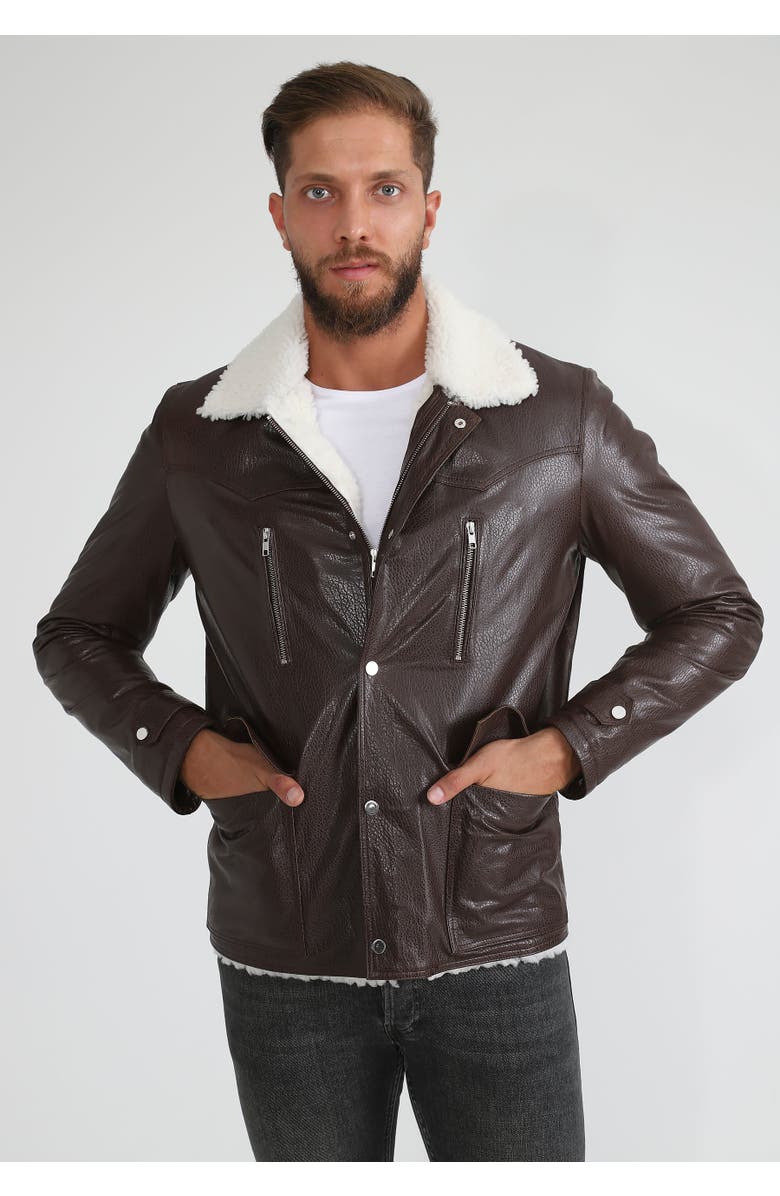 Furniq UK Thomas Shearling Coat, Main, color,