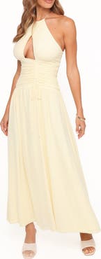 Petal & Pup Kylee Halter Maxi Dress