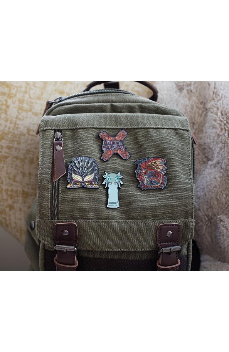 Toynk Monster Hunter World Collectible Enamel Pins | Set of 4 | Toynk Exclusive, Alternate, color, Blue