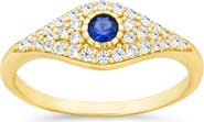 Sterling Forever Mozzie Cubic Zirconia Evil Eye Ring