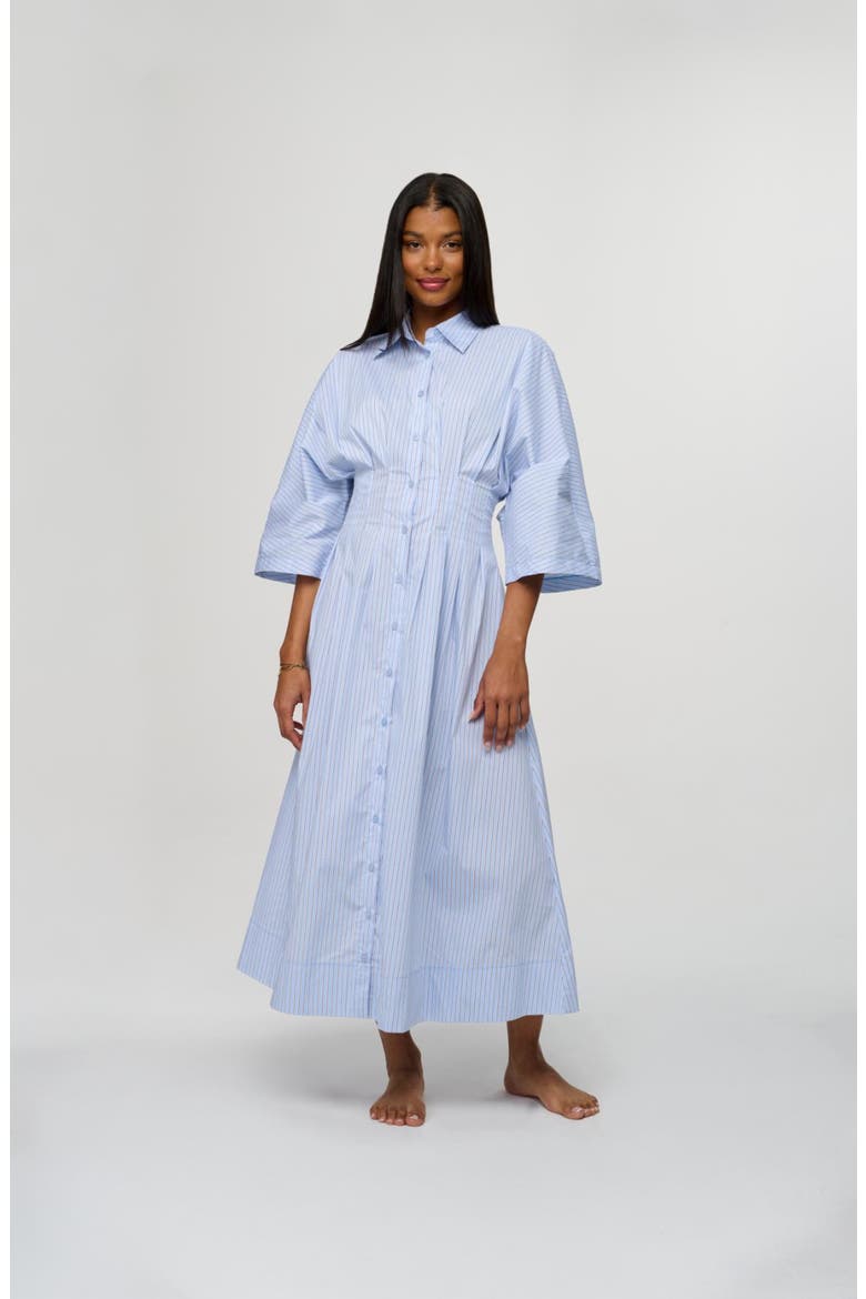 Liana Dress, Alternate, color, Light Blue Stripe