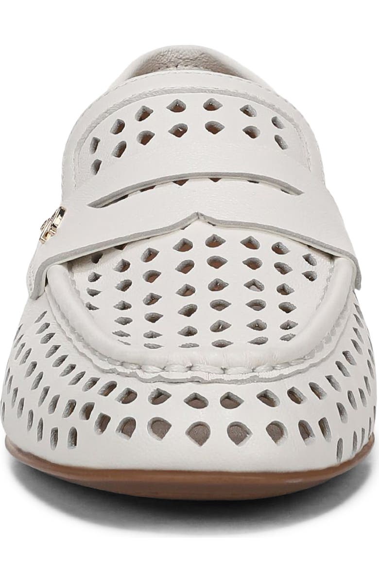 Naturalizer Bloom Perforated Penny Loafer, Alternate, color, Warm White