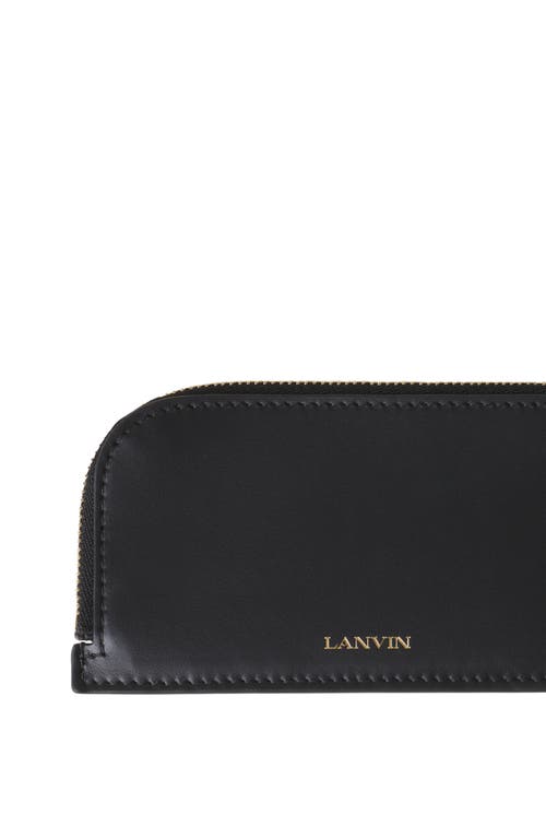 Lanvin Zip-around Leather Wallet In Black